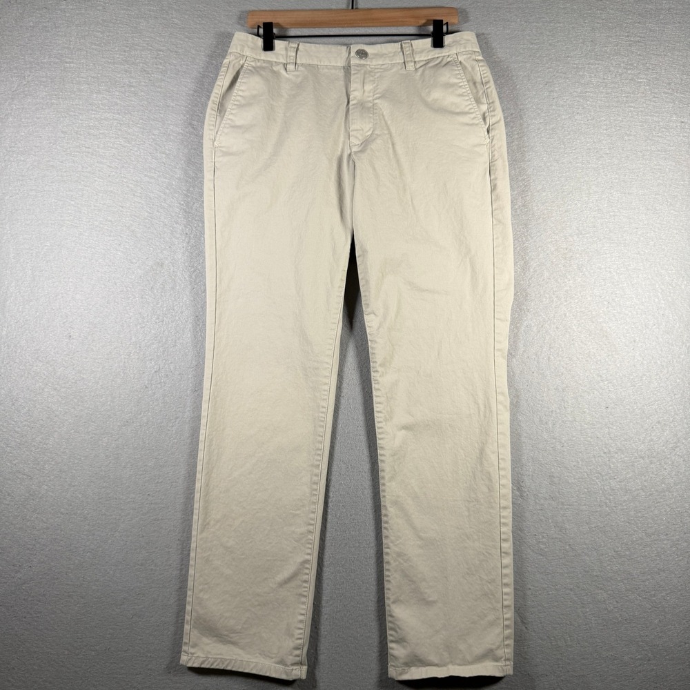 Bonobos Slim Fit Washed Chino Pants Mens 32x32 Khaki Tan Stretch 18771-KH099